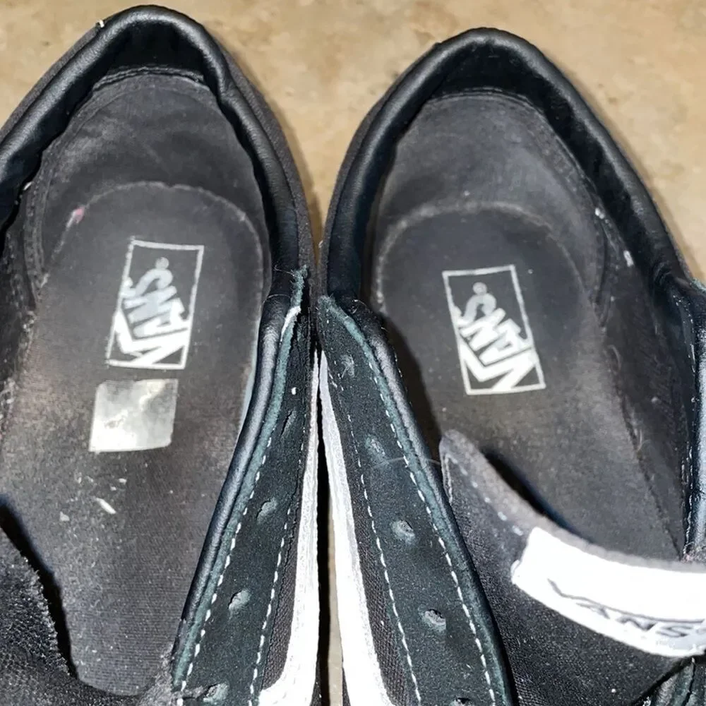 Vans Old Skool Black Suede Leather Low Top Sneaker Shoe US Youth 4.5 EU 36